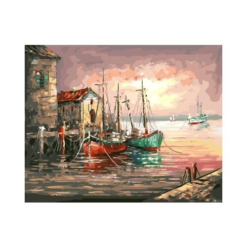 DRAWJOY Framed DIY Wall Paint Pictures Painting By Numbers Painting&Calligraphy DIY Oil Painting Home Decor For Living Room