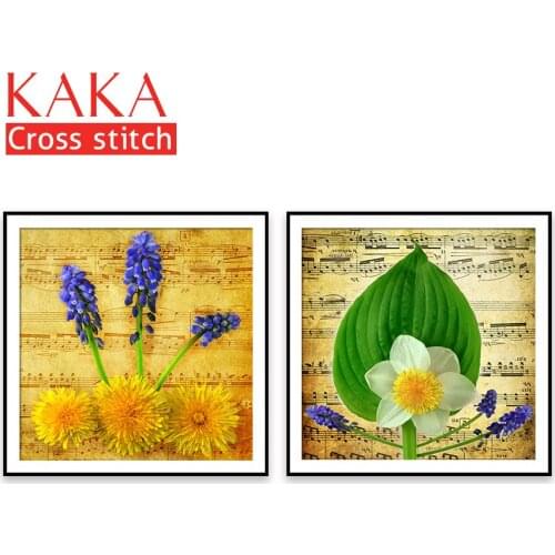 Cross stitch kits,Embroidery needlework sets with printed pattern,11CT-canvas for Home Decor Painting,Flowers Full NCKF125