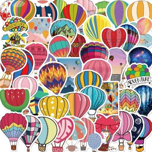 10/50pcs Cartoon hot air balloon Stickers Laptop Skateboards Luggage Motorcycles Phone Childrens Toy Classic Decal