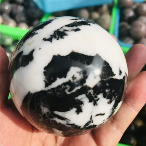 70-80 mm natural zebra-grain quartz crystal ball with beautiful quartz healing crystals
