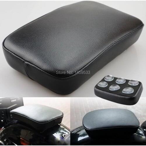 Motorcycle Suction Cup Rear Pillion Passenger Pad Seat Fits For Harley Chopper Bobber Passenger Seat Cushion Saddle Cover