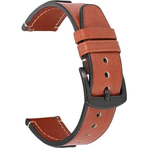 BEAFIRY Genuine Leather Watch Band 20mm 22mm Handmade Quick Release Straps Watchbands for Men Women Wirstband Brown Black Red