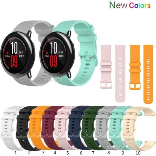 Colorful Soft Silicone Watch Strap Band For Huami Amazfit PACE Replacement band for strap 22mm