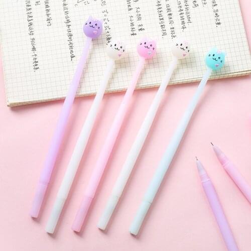 Sweet Cat Animal Modeling Soft Silicone Gel Pen Signature Pen Escolar Papelaria School Office Supply Promotional Gift