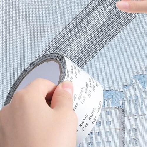 Self-Adhesive Screen Repair Patch Tape Window Door Screen For Home Anti Mosquito Fly Bug Net Mesh Broken Holes Repair 5*200CM