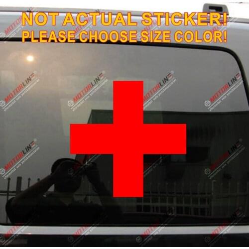 Swiss Switzerland Cross Decal Sticker Car Vinyl pick size color no bkgrd