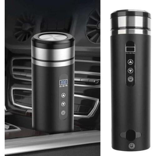 400ml Electric Kettle Car Water Boiler Pot Portable Heating Thermal Coffee Mug Water Bottle Cup 12V/24V for Home Car Travel