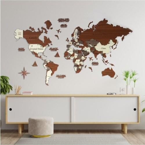 3 dimensional Wooden World Map Wooden Wall Decor Wall Table Real World Map European Continents Gifts Item Home Decor