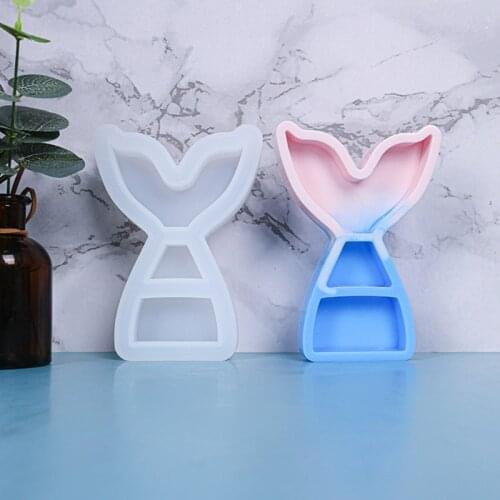 Fishtail storage box container resin mold storage box mold silicone mold DIY epoxy resin small jewelry rack home decoration