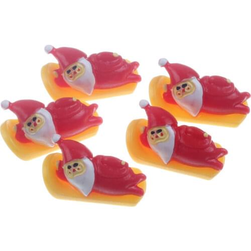 10Pcs Mini Resin Christmas Decoration Crafts Flatback Cabochon Figurines & Miniatures For Home Decoration Accessories Mode