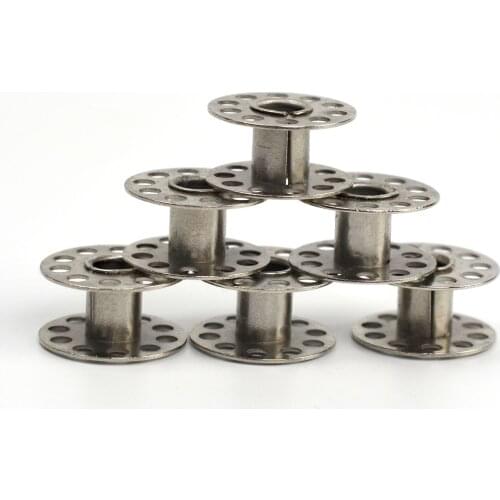 10pcs Bobbins for Sewing Machine, Premium Metal Sewing Bobbins for Brother, Singer, Kenmore, Janome, Bernina, Plastic Bobbins