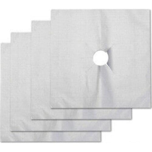 4 Pieces / Sets Of Reusable Gas Stove Protective Film Kitchen Stove Liner Cleaning Pad Gas Accessories