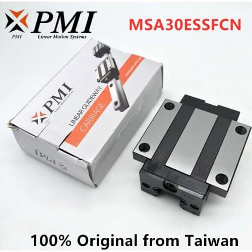 4pcs Taiwan PMI MSA30E MSA30ESSFCN flange linear guide slider carriage block MSA30E-N bearing for CO2 laser machine CNC router