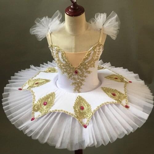 White Ballet Tutu Professional Ballerina Tutu Pancake Swan Lake Costume Dance Clothe Child Kids Adult Ballroom Dance Dress Girl