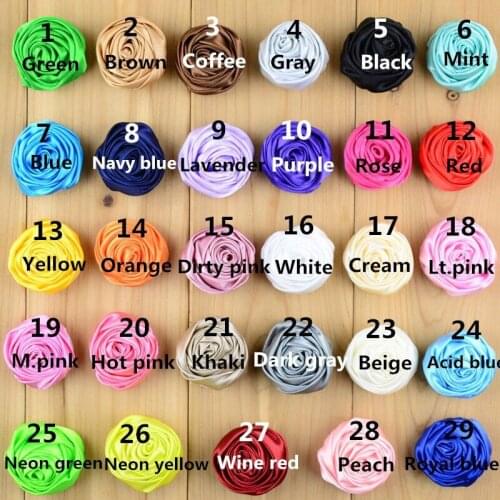 Free shipping, 300 pcs/lot , Wholesale Satin Rosettes Wedding Roses Flowers Beautiful Rolled Satin Rosettes Embellishments