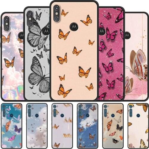 Case for Motorola Moto G9 Play One Fusion Plus G8 Power Lite Soft Cover Hype G Stylus E6s E7 Phone Funda Diamond Butterfly Coque