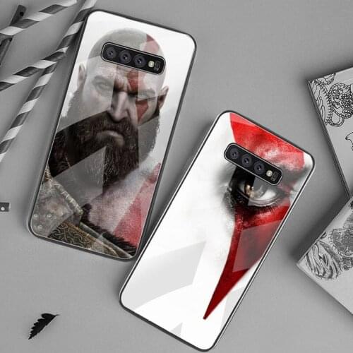 God of War Kratos Phone Case Tempered Glass For Samsung S20 Plus S7 S8 S9 S10 Plus Note 8 9 10 Plus