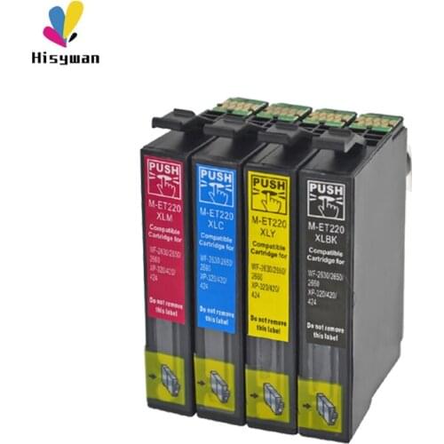 Hisywan T220XL Ink cartridge for Epson T220 WF-2650 WF-2630 WF-2660 WF-2750 WF-2760 XP-320 XP-420 XP-424 XP-20 XP420 XP424