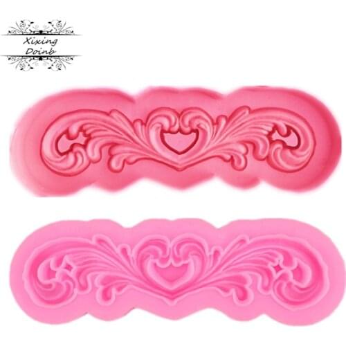DIY love lace shape silicone mold sugar craft chocolate mold cake decoration kitchen utensils mold paper cup cake decoration
