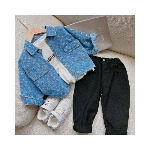Baby Girl Denim Jackets 2020 Autumn New Childrens Boys Cowboy Coats Kids Korean Style Long Sleeve Denim Jacket Toddler Outwear
