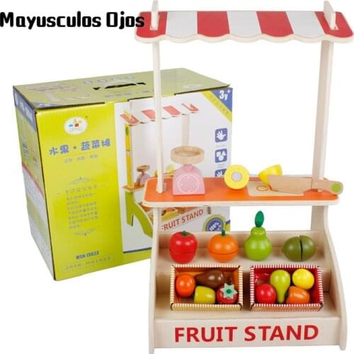 Simulation Wooden Toy Play House Toy Package Canteen Child Fruit Stand Chess Gift Toys