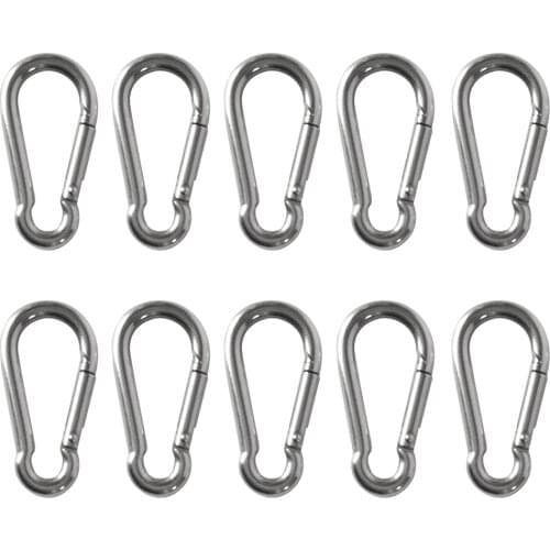10 Pieces Carabiners Camping Spring Clip Hook Keychain Key Ring Hiking Fishing Hardware 4mm/5mm Spring Belt Clip