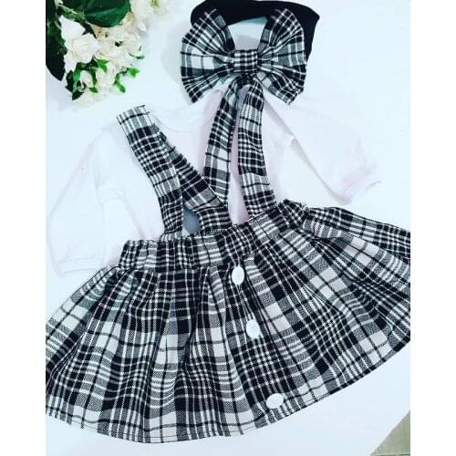 Newborn Girl Clothes Set 6-24 Months Baby Girl Clothes Toddler Girl Outfits Baby Bodysuit+Suspender Skirt Infant Kids Clothing