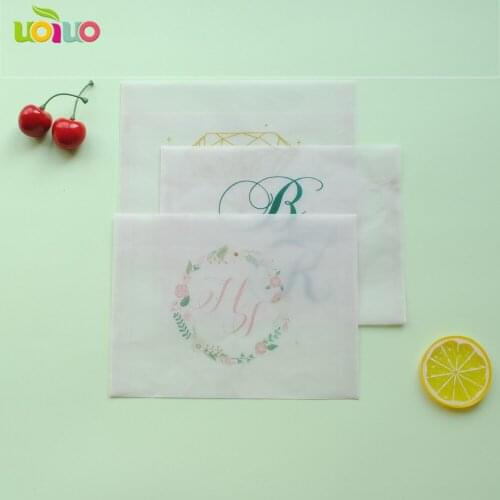 30pcs 137*188mm 113g custom printed translucent Sulfuric acid paper envelop