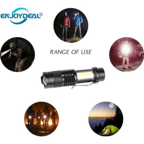 Mini USB Rechargeable Flashlight 3800Lumens Portable 3Modes Adjustable Zoomable Torch Focus Light For Camping Hiking Cycling