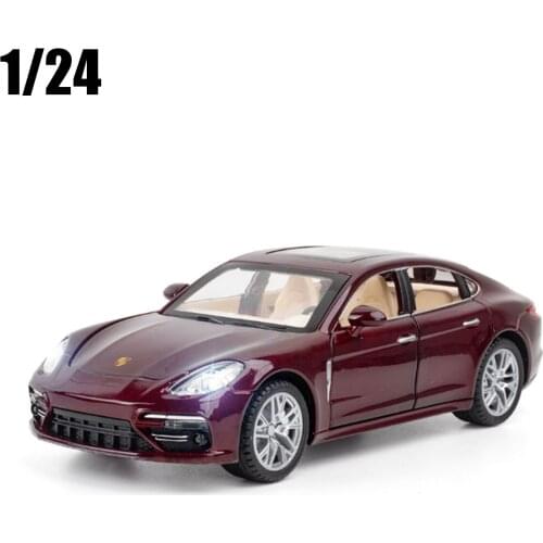 New 1:24 Panamera Coupe Alloy Sports Car Model Diecasts Vehicles Metal Toy With Sound Light Kids Gift Collection Original Box