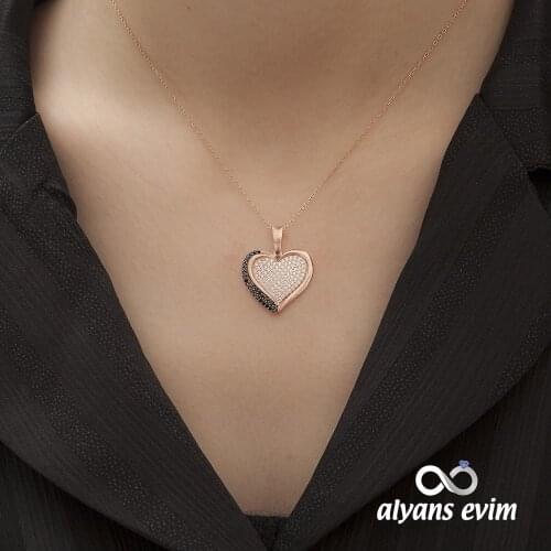 Sterling silver Heart Retractable Is Necklace
