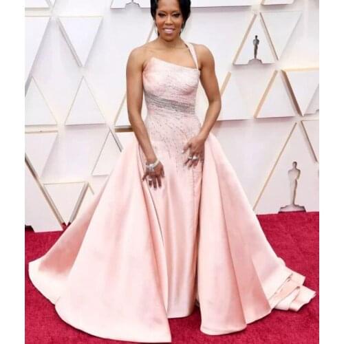 Hildur Guðnadóttir A-Line Prom Dresses Oscars Pink Evening Gowns Plus Size Special Occasion Party Vestido de fiesta Red Carpet