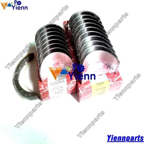 4TNE106 4TNV106 Crankshaft Main Bearing Connrod Bearing For Yanmar Backhoe Loader Engine Parts