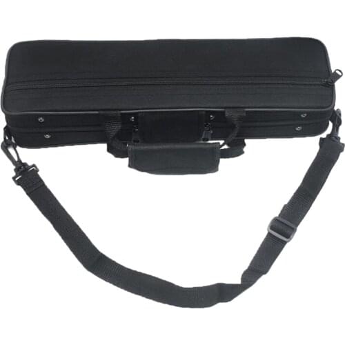 Portable 16-hole Flute Case Made of Canvas with Velvet Lining And