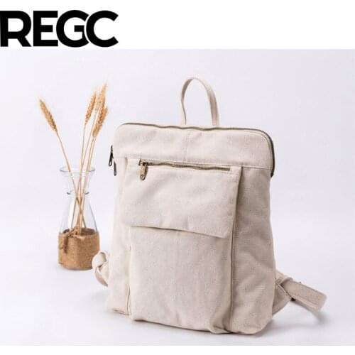 REGC backpacks New simple fashion large capacity Canvas Backpack for women