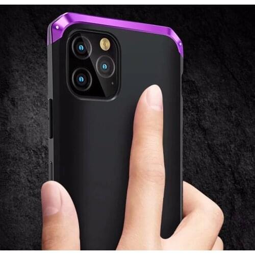 Luxury Metal Aluminum Alloy Hard Matte Pc Hybrid Armor Shockproof Back Cover Case For Iphone 12 11 Xs Pro Max X Xr 7 8 Plus Case