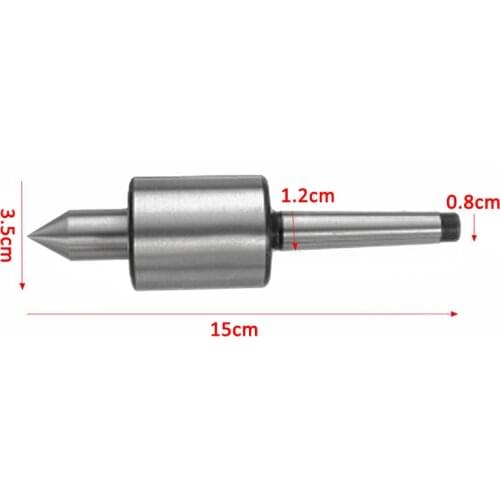 MT1 Precision Live Center Morse Taper Triple Bearing Steel Lathe Arbor Machine Revolving Tool for High Speed Turning CNC Work