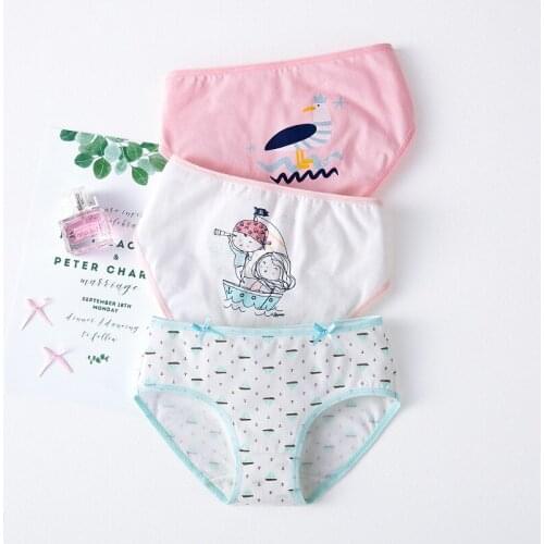 Girls panties teen panties cartoon print toddler panties girls boxer underwear kids underwear for girls 3pcs/lot tobani