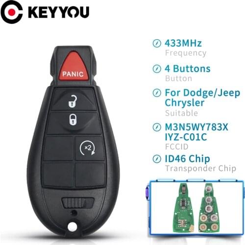 Dandkey M3N5WY783X IYZ-C01C Smart Car Key For Dodge 2008 - 2014 Grand Caravan 2009 - 2013 Journey Remote Key 433Mhz Y160 Blade