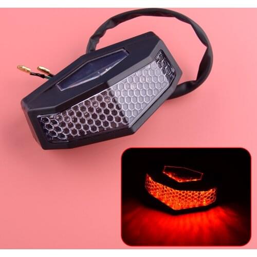 Universal 12V Motorcycle LED Tail Rear Light Brake Stop License Plate Lamp