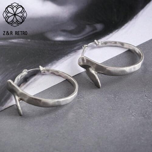 Vintage Drop Earrings Gold Silver Color Geometric Small Hoop Pendientes Decorative Jewelry for Women Accessories Unusual Things