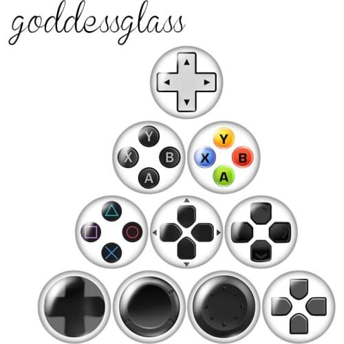 ZB1206 Video Game Controller boyfriend 10pcs mixed 12mm/18mm/20mm/25mm Round photo glass cabochon demo flat back Making findings