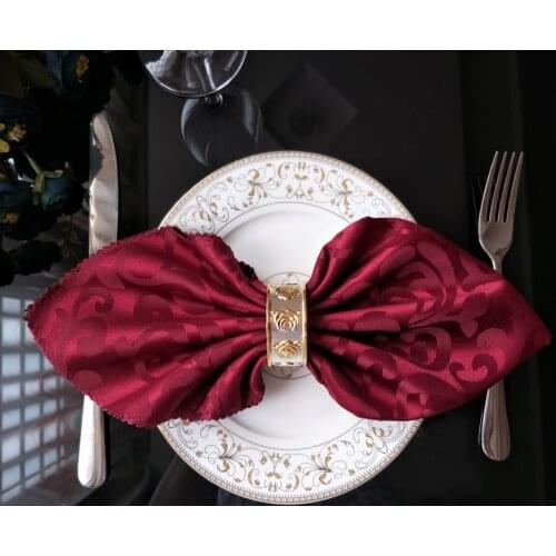 YRYIE 10pcs/lot 48cmX48cm Polyester Square Table Cloth Napkins For Wedding Birthday Decoration Colored Napkin Fabric Embroidered