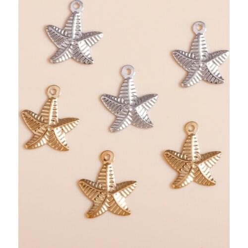 100pcs 12*14mm Gold Silver Color Stars Charms for Jewelry Makings Necklaces Bracelets Pendants DIY Sequins Accessories