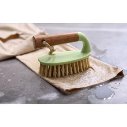 14.5*9.5cm Scrub Brush Household Washing Brush Iron Shape Cleaner Home Kitchen Bathroom Toilet Bathtub Floor Window Cleaning