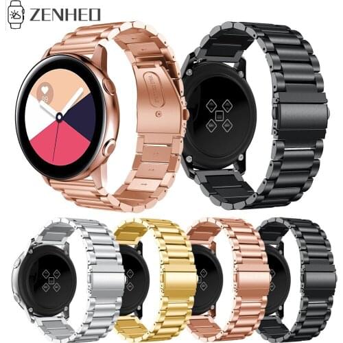 20mm Watch Band For Samsung Galaxy Active/Gear S2 SM-R732 Stainless Steel Bracelet Strap For Huami Amazfit GTS/GTR 42mm