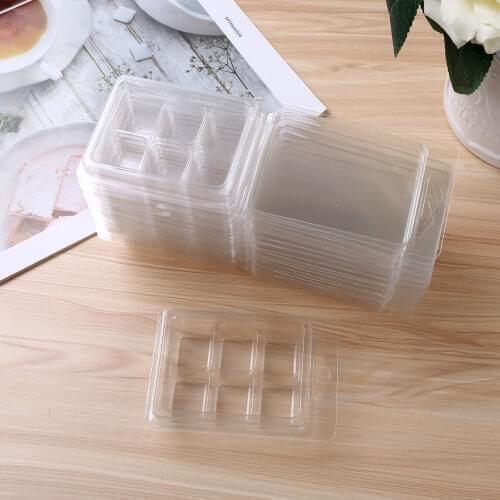 20 Packs Wax Melt Molds Clear Empty Plastic Wax Melt Clamshells for Wickless Wax Melt Candles Boxes
