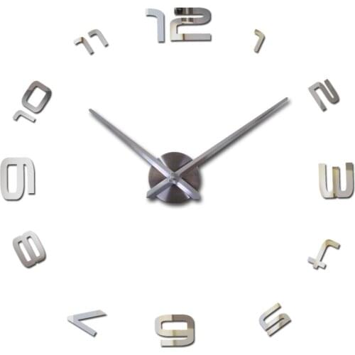 2019 3d diy living room new acrylic quartz watch wall clock diy wall clocks reloj de pared home decoration hot sale Sticker