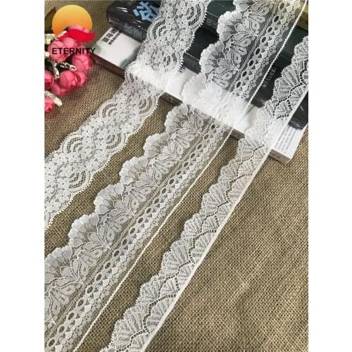 !3.2-7cm S1385 white, polychromatic nylon elastic lace trim is suitable for DIY garment accessories to sew womens underwear and