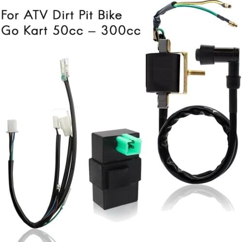 4-Pin CDI Box Ignition Coil Wiring Harness Kit for Quad ATV Dirt Pit Bike Go Kart 50Cc - 300Cc Lifan
